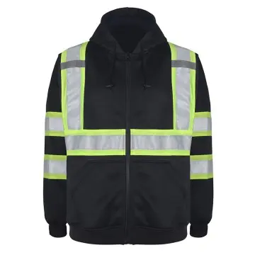 High Visibility Safety Sweatshirt for Women Men Class 3 Hi Vis Hoodie with large Pocket