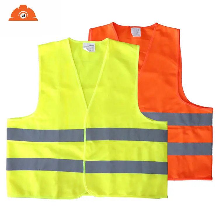 China EN ISO 20471 Class 2 Orange Yellow High Visibility Safety Vest with Reflective Tapes Manufacturers, Factory
