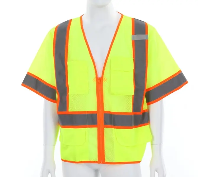 Wholesale Hi-Vis Reflective Lime Mesh Safety Vest ANSI/ISEA 107 2020 Type R Class 3 Manufacturers, Factory