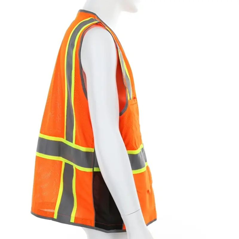 Wholesale High Visibility Zippered Surveyor Safety Vest with 6 Pockets Manufacturers, Factories