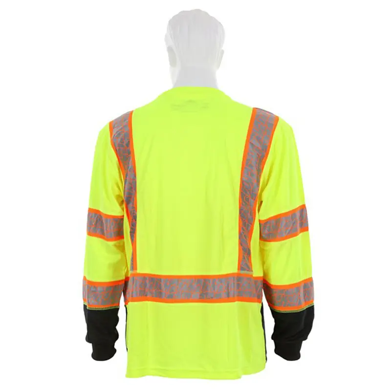 China Class 3 Hi-Vis long sleeve Safety Work T-Shirts Suppliers, Supplier