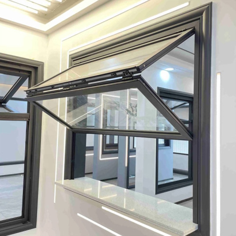 AS2047 White Color Folding Aluminum Alloy Horizontal Opening Soundproof Window for Villa Hotel Kitchen-Modern Design