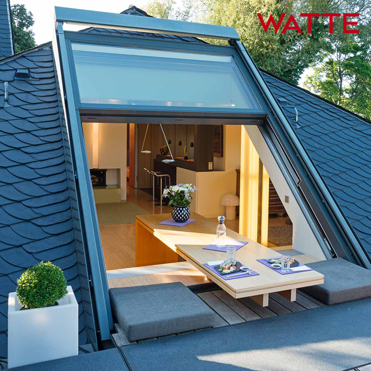 Custom Size 3 Parts Overlapping Sliding Glass Roof Window Waterproof Electric Motorized Smart Glass Skylight