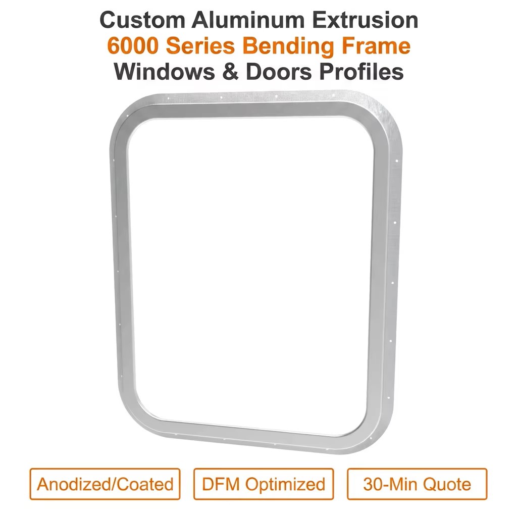 High Precision Custom 6000 Series Bending Frame Windows and Doors Profiles Aluminum Extrusion