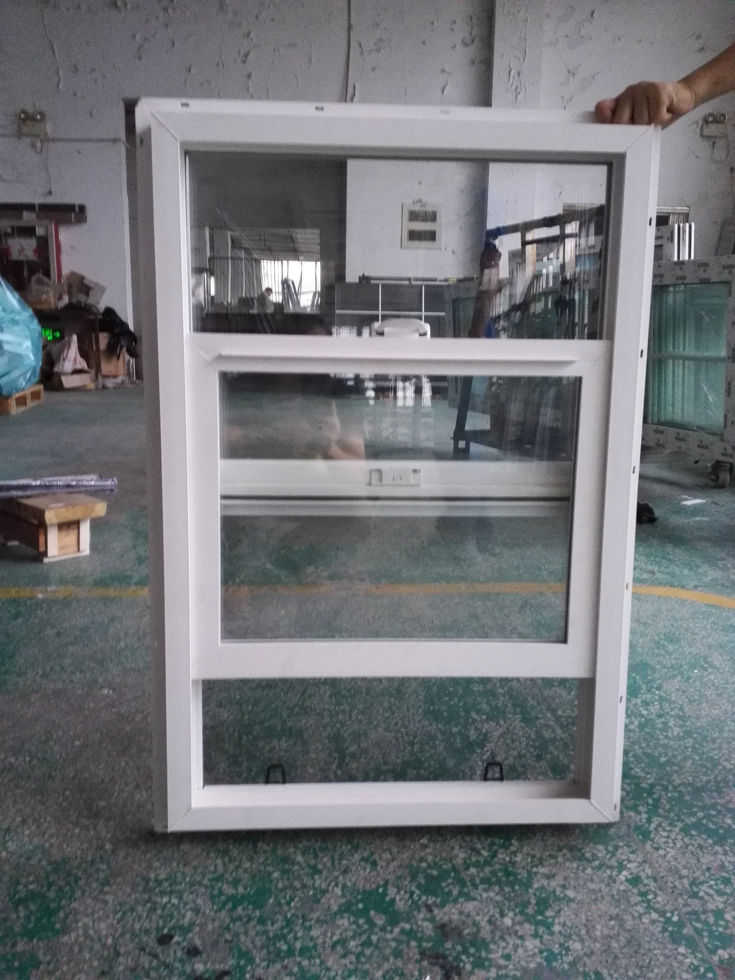 American Resistant Nfrc Insulation Approved Vinyl Double Hung Customized Size PVC UPVC Sliding Windows
