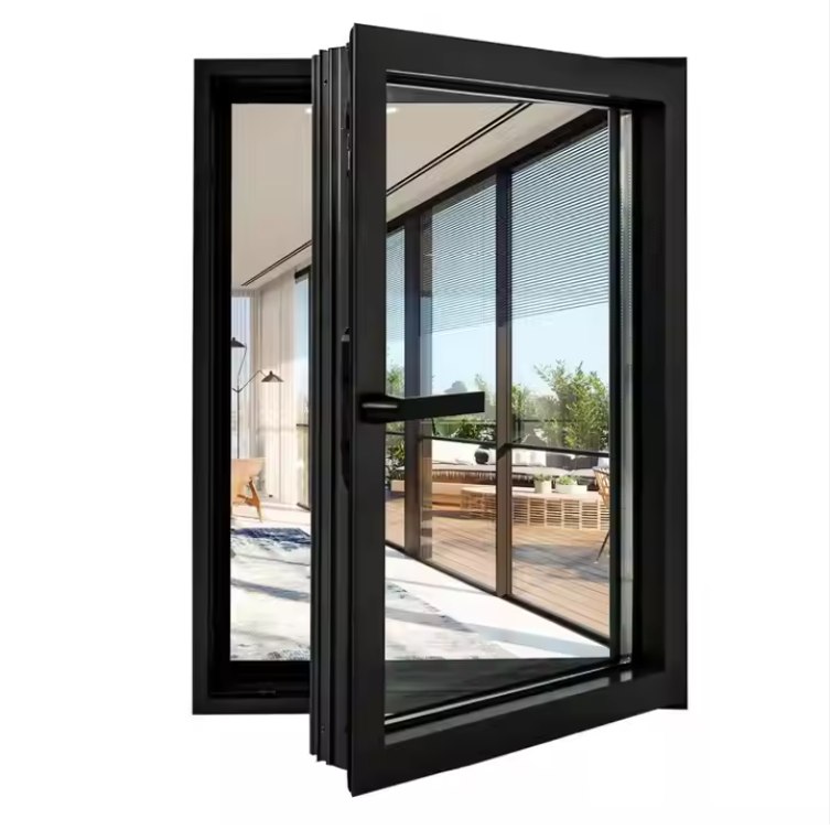 High Quality Modern Aluminum Swing Casement Windows Double/Triple Glazed For Apartment And Villa Kitchen Use