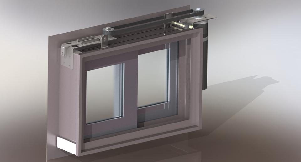 Aluminum Double Glass Vertical Sliding Balcony Window Smart Electric Remote Automatic up and Down Guillotine Window