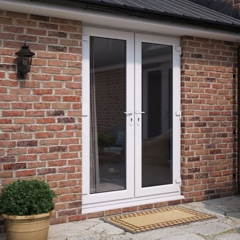 High Quality Hurricane Double UPVC Plastic Vinyl Casement French Modern Design Windows and Doors PVC China