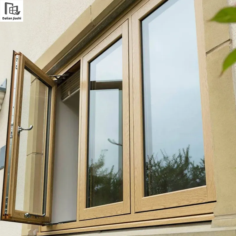 Hurricane-impact Optional Wood Grain UPVC Doors and Windows, Vinyl Double-glazed White PVC Casement Windows