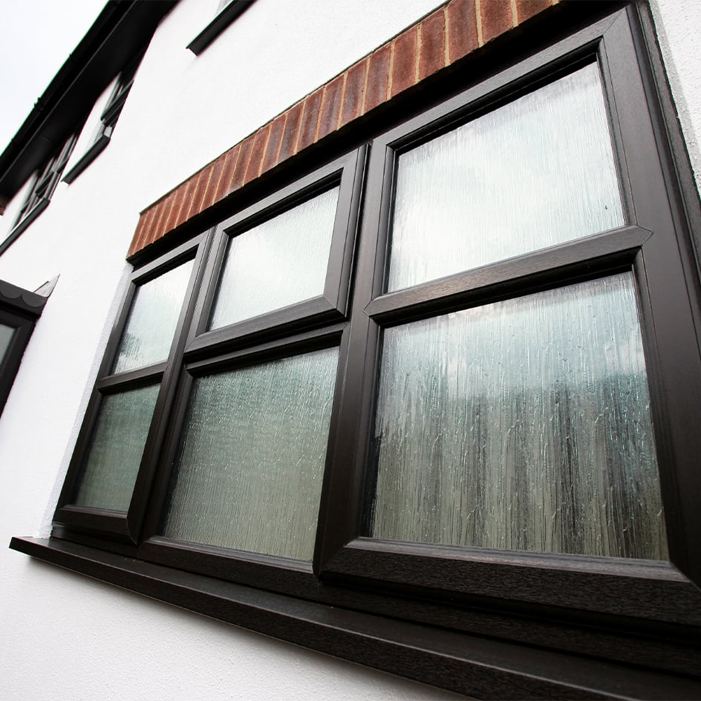 Custom Soundproof Windproof Modern Design Casement Fixed Windows Black UPVC Sliding Window for Hotel &amp; Living Room