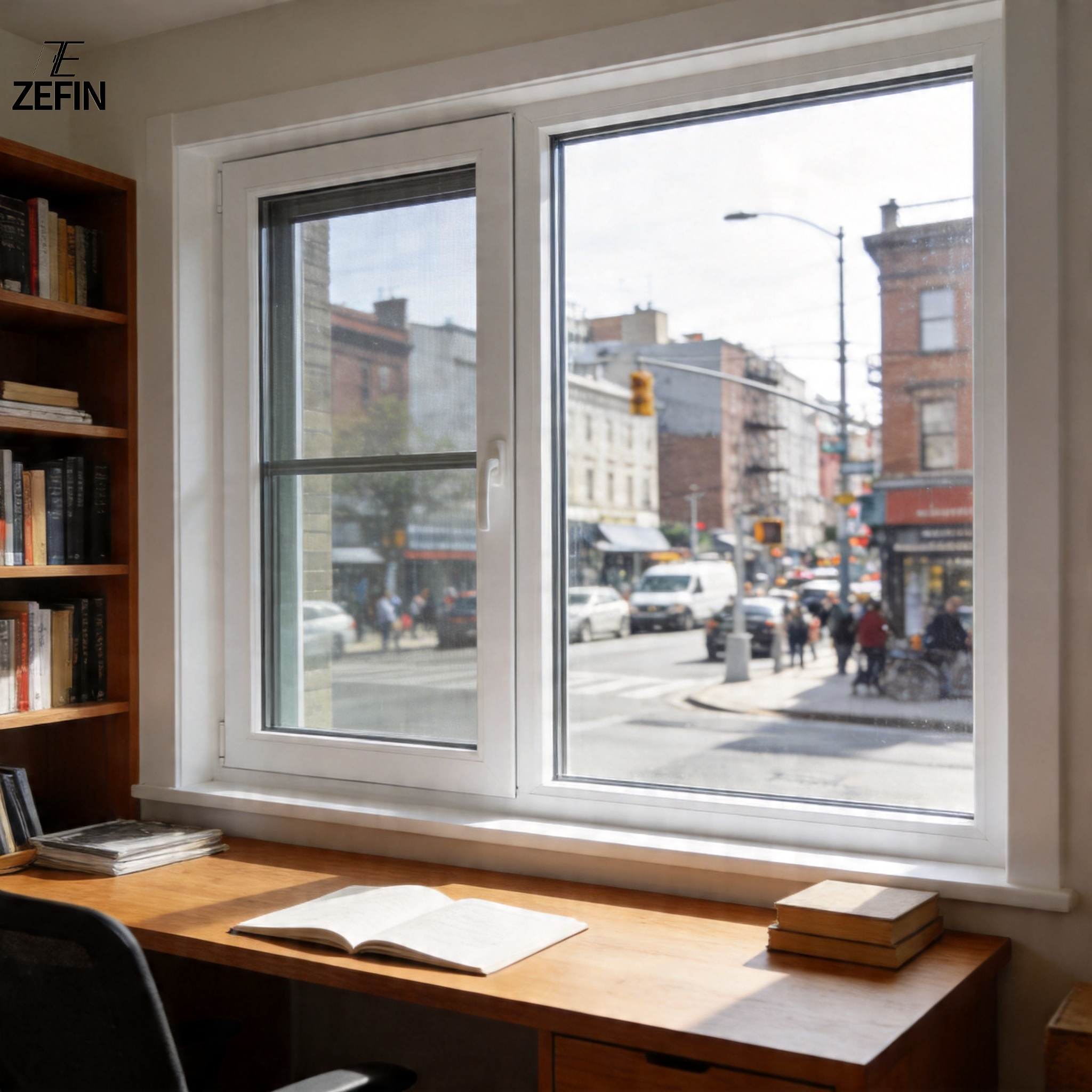 Customizable Soundproof UPVC System Window with Double Glazed Soundproof Window and Heat Insulation Modern Design