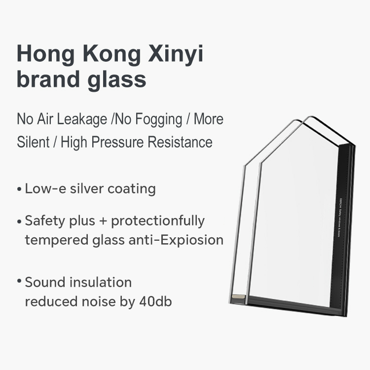 DERCHI Panoramic Residential Aluminum Picture Windows Double Glazed Sound Proof Floor to Ceiling Large Glass Fixed Windows