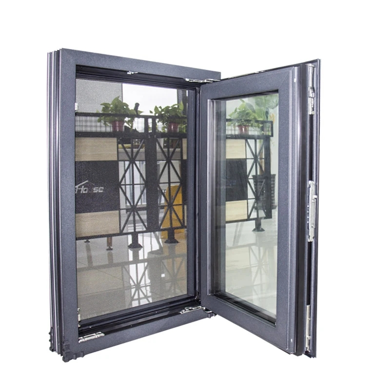 Hot Selling Double Glazing Aluminum Clad Wood Casement Window for Home