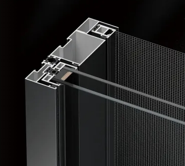 Modern Design Aluminum Sliding Door Windows Horizontal Roller Blind Heat Insulation Energy Star Qualified Aluminum Alloy Frame