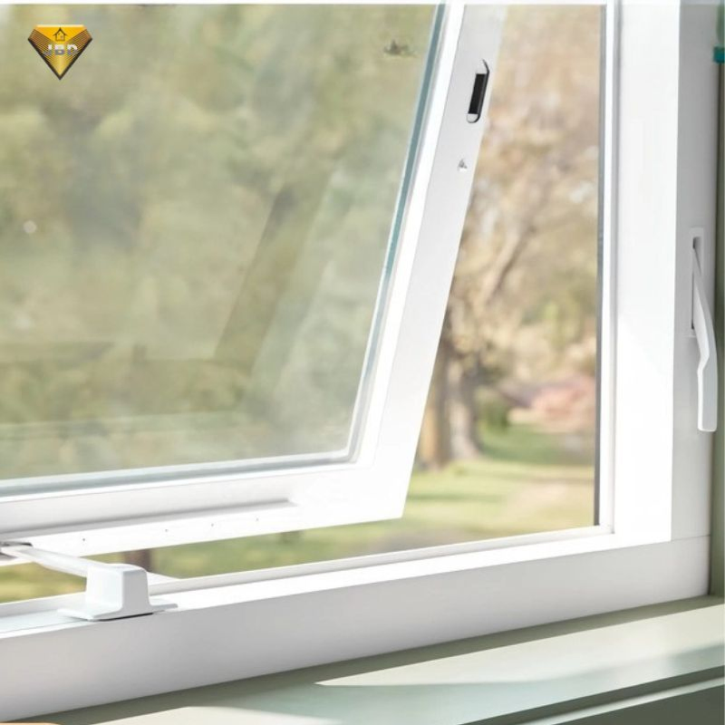 Modern Double Glass Awning Window Featuring Triple Glazing Option