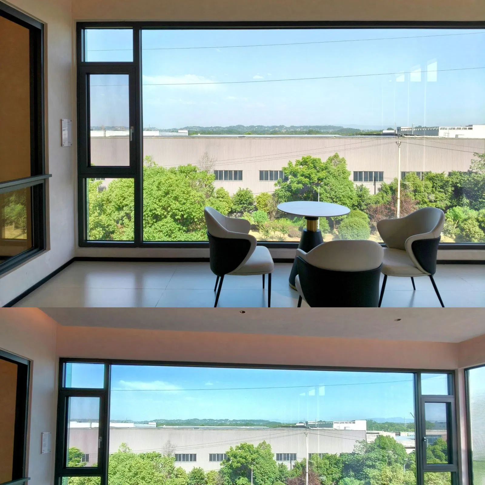 Soundproof Great Scenery Floor-to-Ceiling Wall to Wall Aluminium Window for Office Home