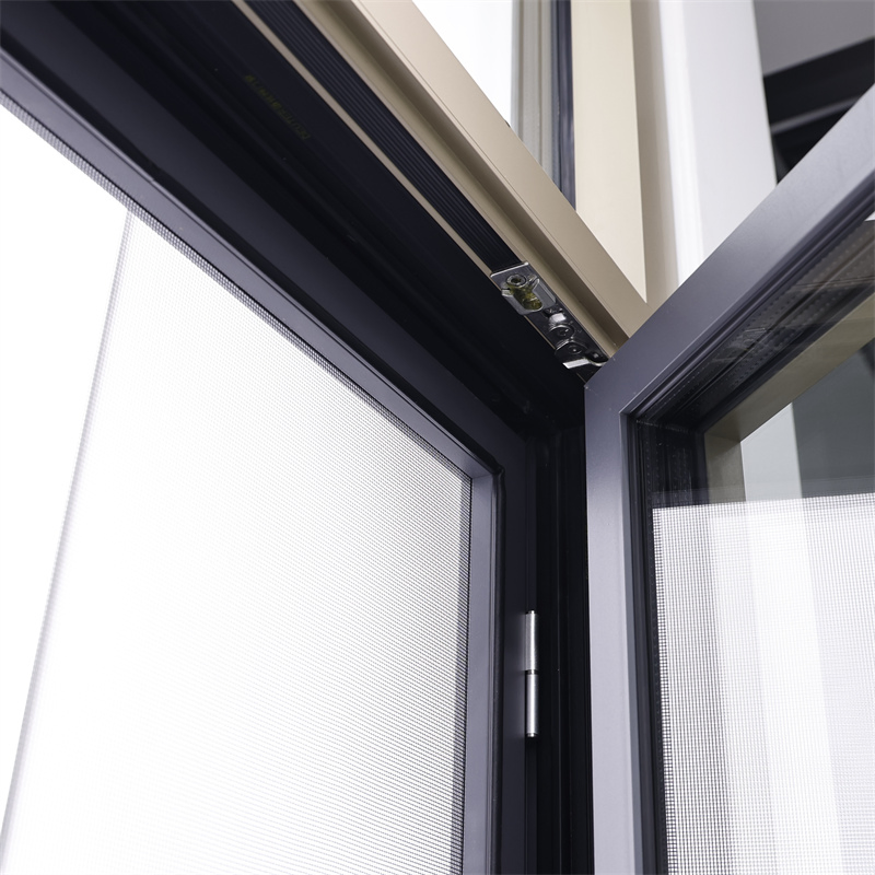 Kspc90 Premium Double Glazed Inward Tilt Turn Thermal Break Aluminum Casement Window