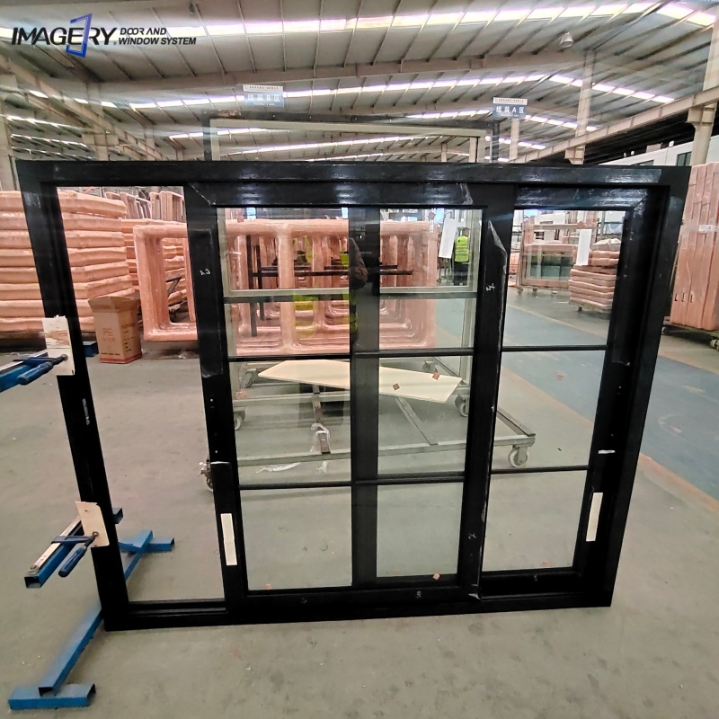 Customized Aluminum Sliding Window with Built-in Grilles Triple Glazing Low-E Glass Sliding Window for Commercial and Villa Use