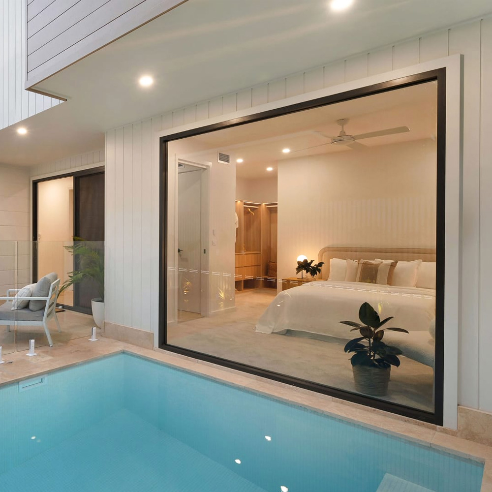 NFPA Compliant Fire Rated Horizontal Modern Fixed Glazing Window for Hotels Fixed Horizontal ODM Service