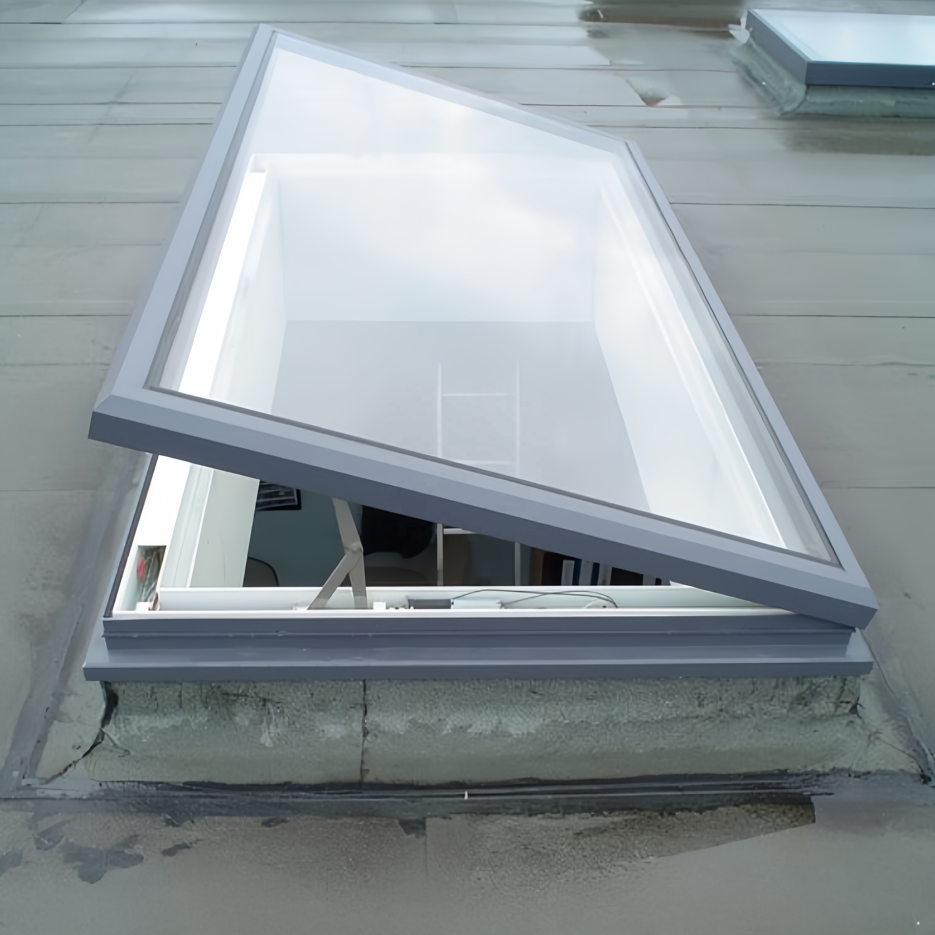 Customized House Roof Electric Waterproof for Skylight Tempered Glass Adjustable Smart Remote Control Motorized Skylight Window