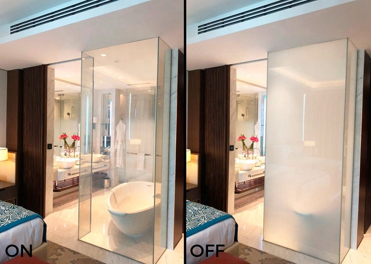 Switchable Pdlc Smart Film Glass Door Window Tint Dimming Privacy Partition Electronic Conductive Lamina Smart Glass Film