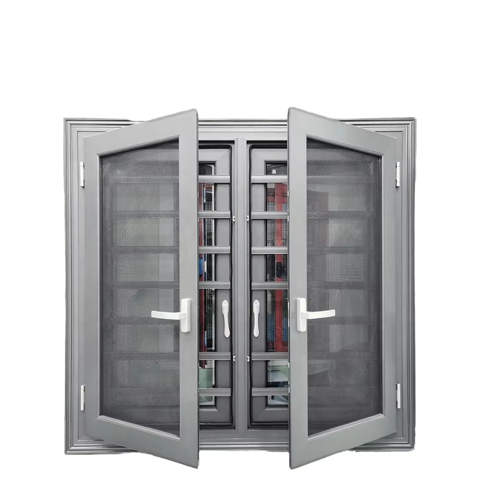 Modern Design Outward Hurricane Impact Soundproof Window Aluminum System Swing Outward Casement Window