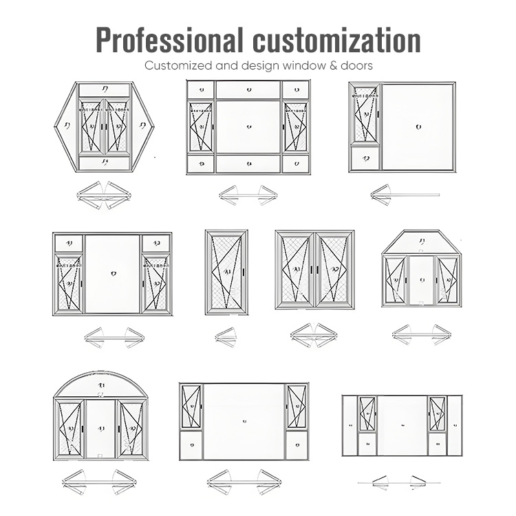 Hurricane Proof Impact Customized Modern Big Fixed Window Picture Windows