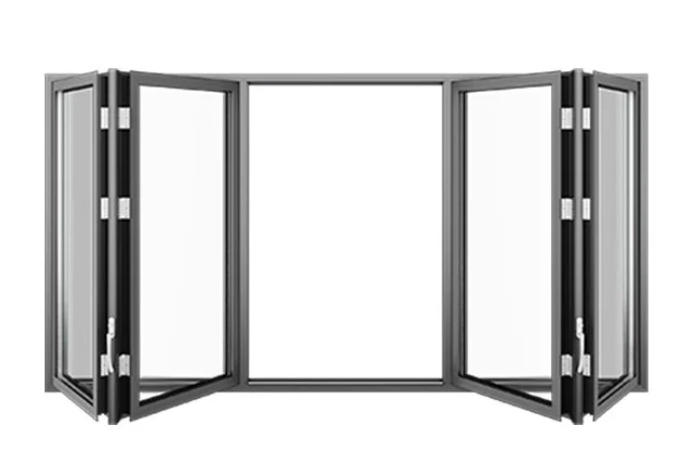 Professional Tempered Glass Foldable Windows Soundproof Aluminum Bifold Folding Windows