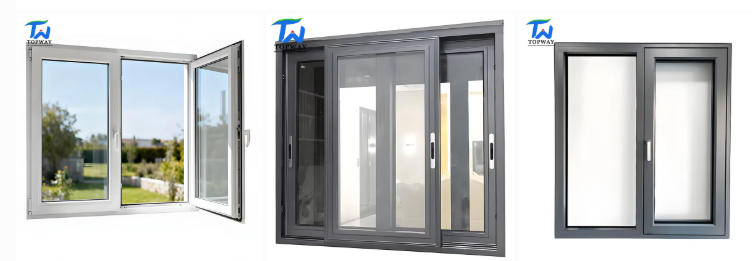 Factory Price High Quality Double Layers Tempered Glass Aluminium Sliding Windows for Villa