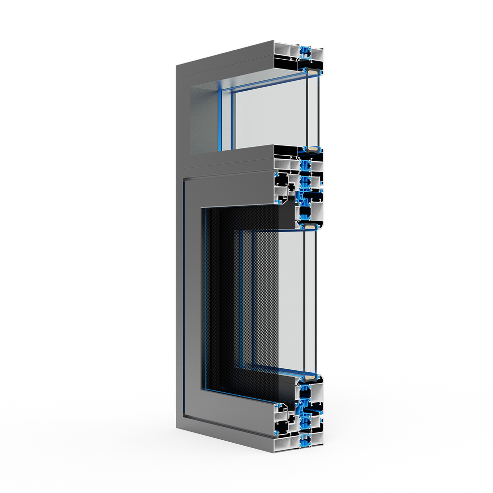 KOMPSTAR Aluminum Casement Window High Soundproof Heat Insulation Energy Star Qualified for Bathroom Residential/Commercial Use