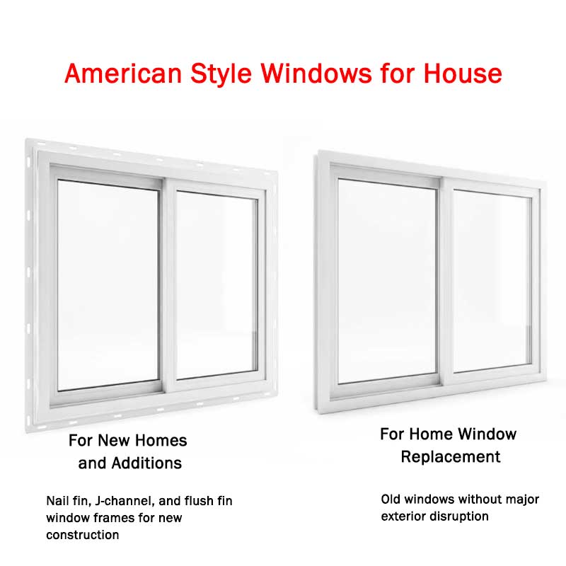Sliding Vinyl windows Soundproof High Security For Basement House Strong Frame PVC UPVC Window For House