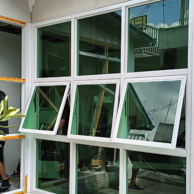 Beigeman Hurricane Impact Customizable Fly Screen Mosquito Net Pane Grills Aluminum Glass Vertical Top Hung Awning Windows