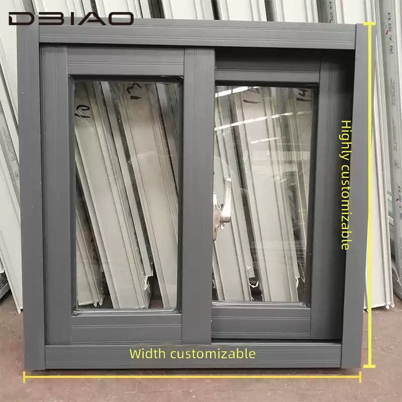 High Grade Aluminum Profile Sliding Window with Smooth Track and Security Lock Durable Sliding Glass Window for Home Use