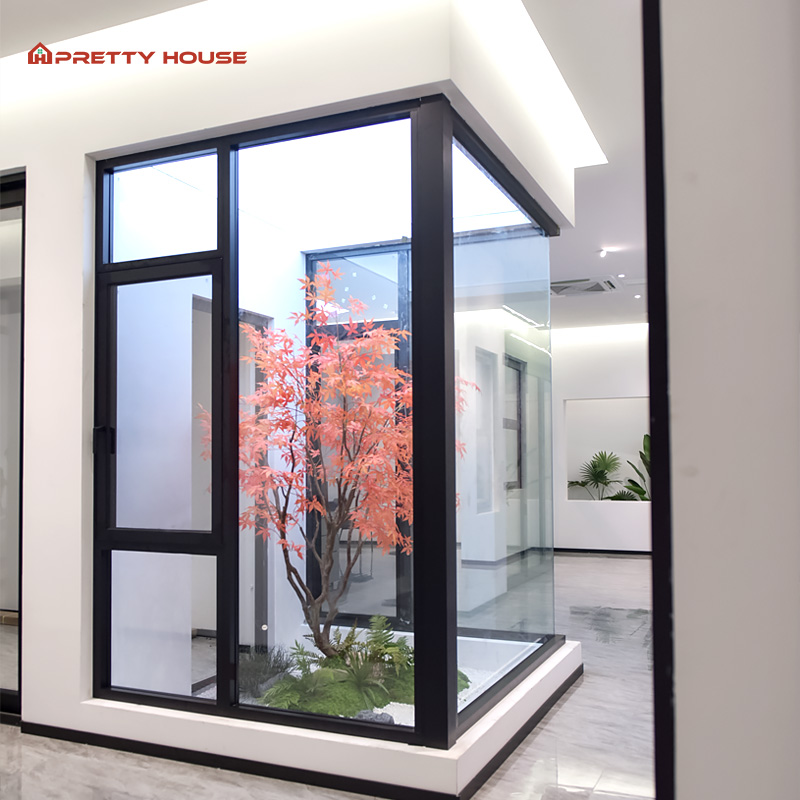 Customized Thermal Break Aluminum Double Glazed Windows Tilt and Turn Inward Opening Window for House Villa