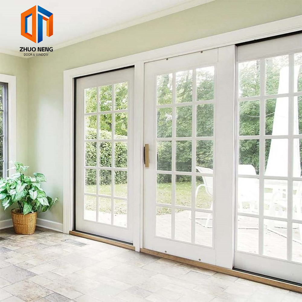 High Quality Hurricane Double UPVC Plastic Vinyl Casement French Modern Design Windows and Doors PVC China