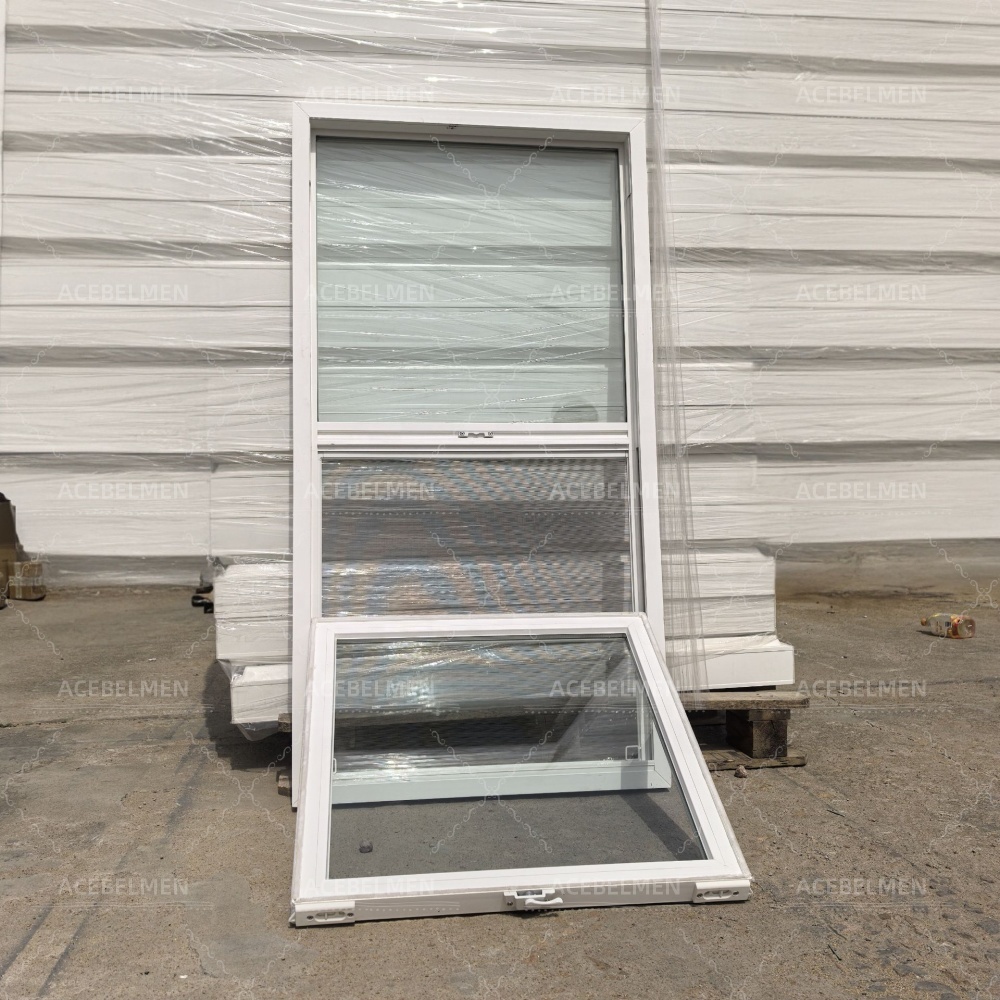 Vinyl Glass Residential Windows for Houses American Style Single Hung Window
