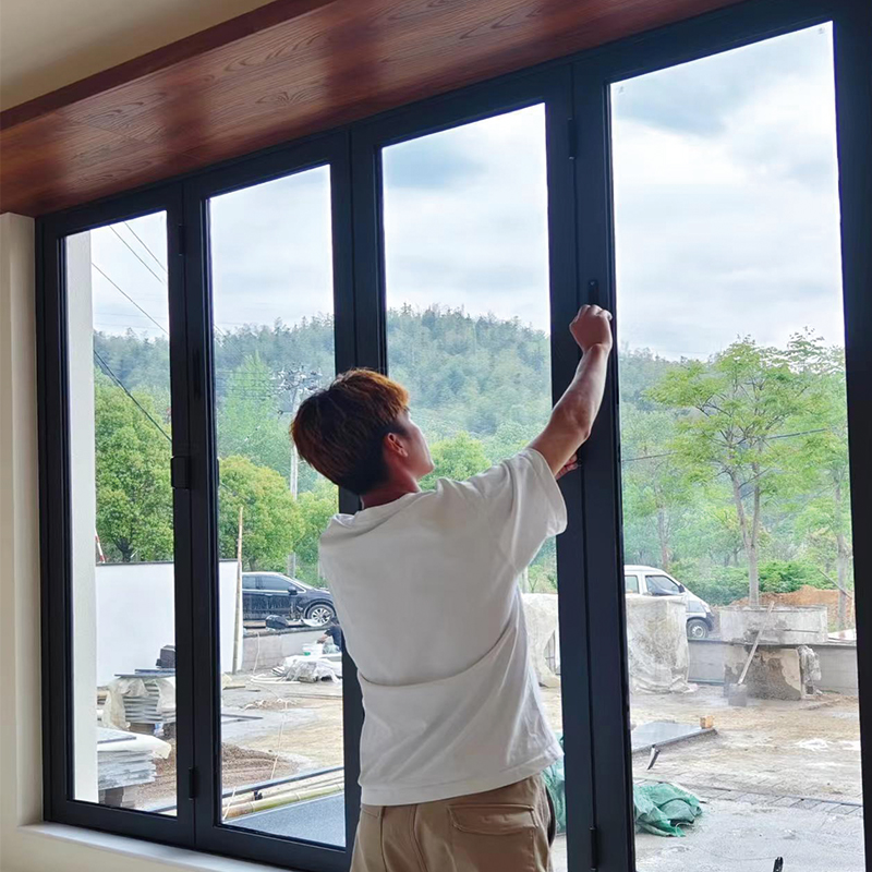 WFkimberly Custom-Made Modern Sliding Double-Glazed Tilt Turn Casement Window Soundproof Hurricane-Resistant with Open Style