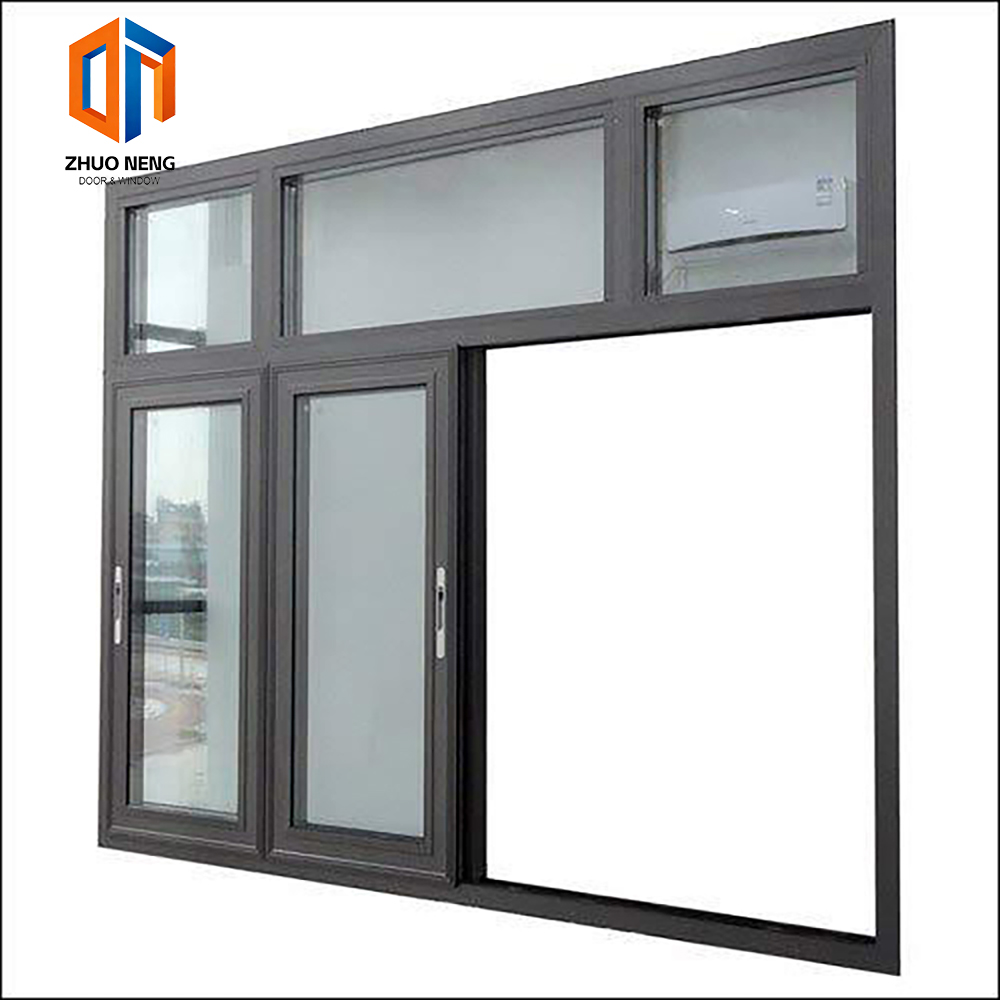 Hot Sale French Courtyard Design Waterproof Residential Double Tempered Glass Thermal Break Aluminum Sliding Windows