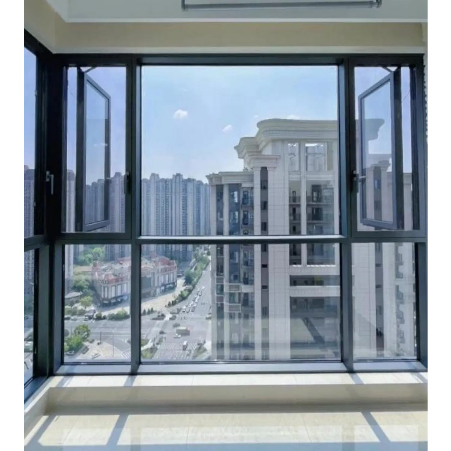 Professional Manufacturer Cost Effective Tempered Glass Thermal Break Aluminum Casement Window for Prefab Homes