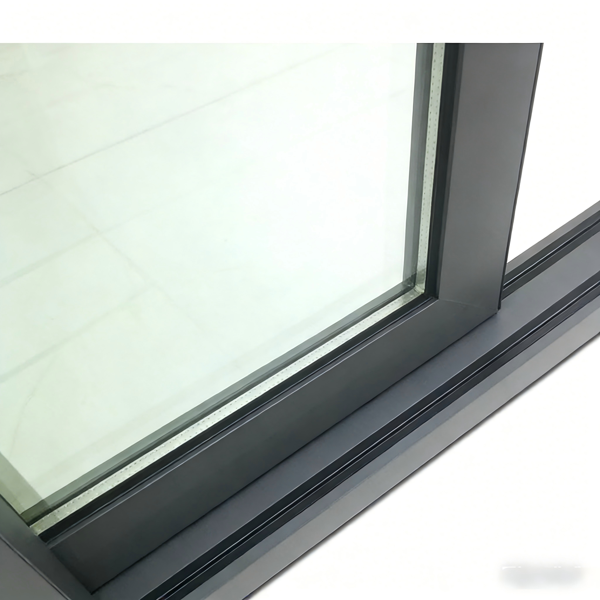Modern European Design Kitchen Double Glazed Aluminum Sash Windows Horizontal Sliding Window