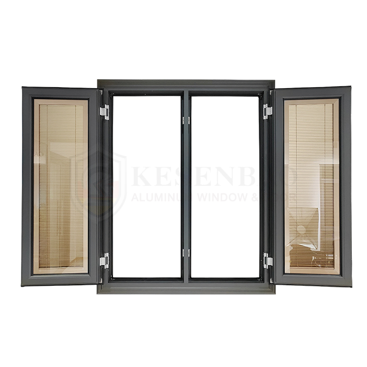 Guangdong Foshan Aluminium Sliding Tempered Glass Sound Proof Open out Casement Windows and Door