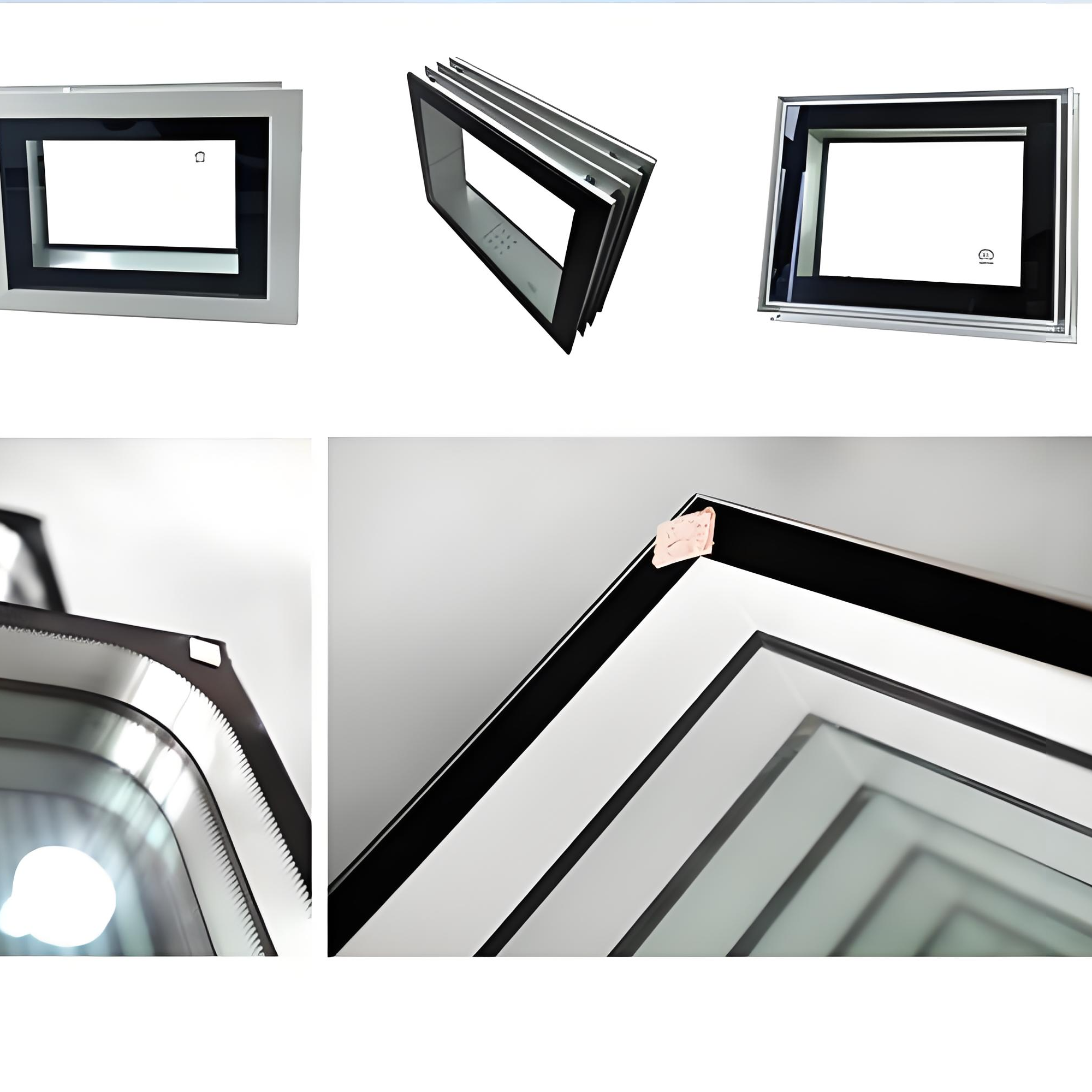 Observation Window-Medical Double Glass Fixed Horizontal Soundproof View Window-Clean Room Factory Sandwich Panel Wall Window