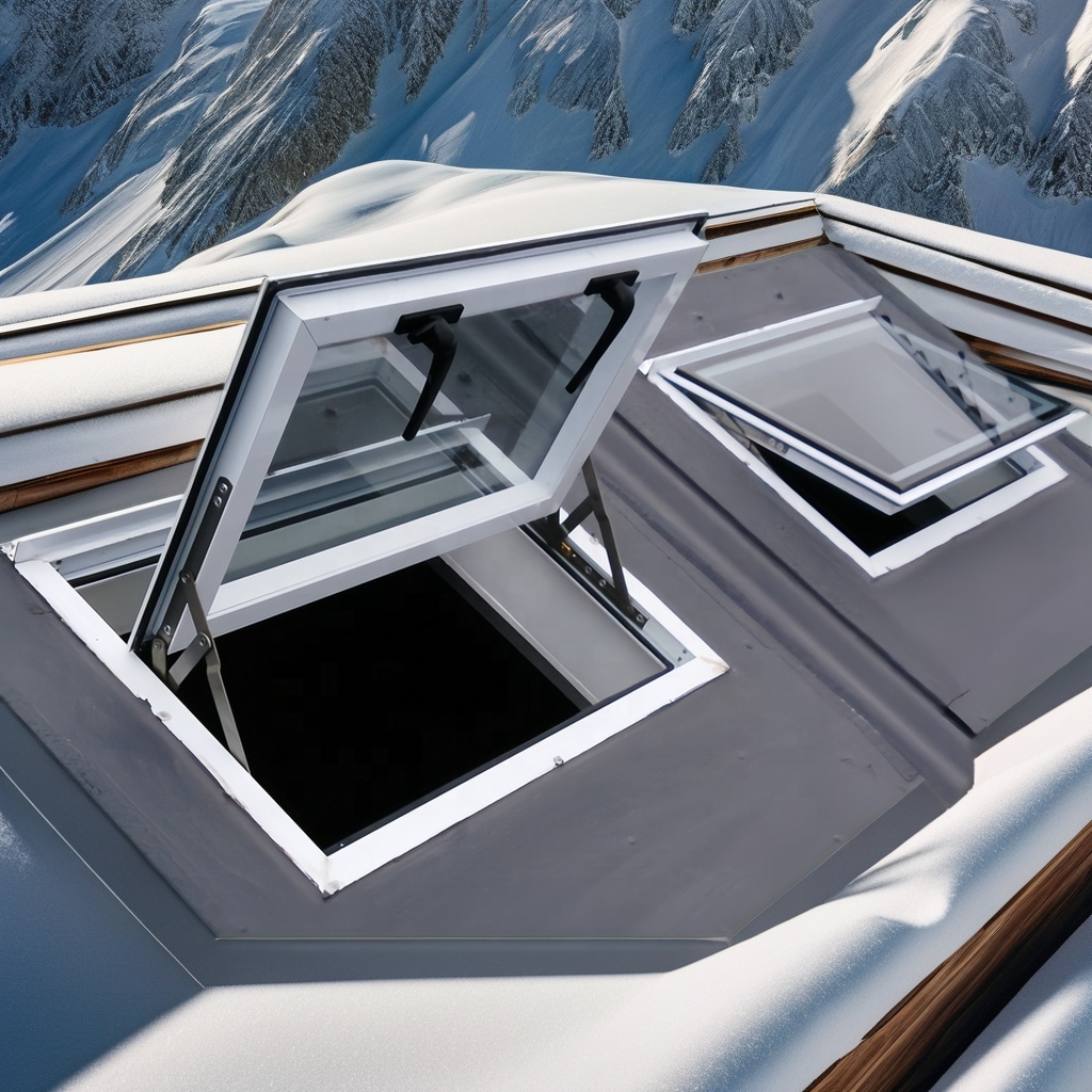 Customized House Roof Electric Waterproof for Skylight Tempered Glass Adjustable Smart Remote Control Motorized Skylight Window