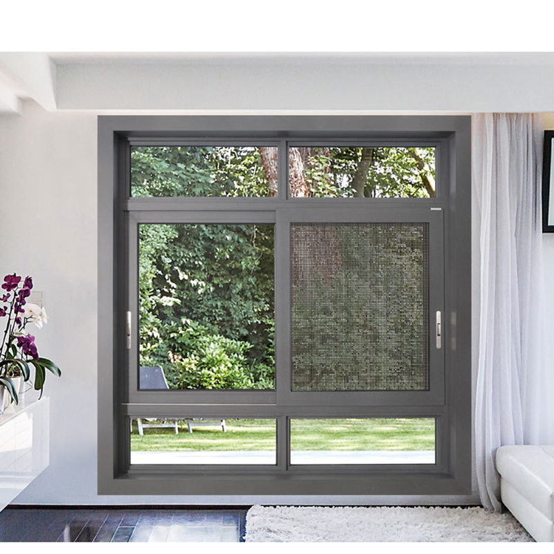 Hot Sale French Courtyard Design Waterproof Residential Double Tempered Glass Thermal Break Aluminum Sliding Windows