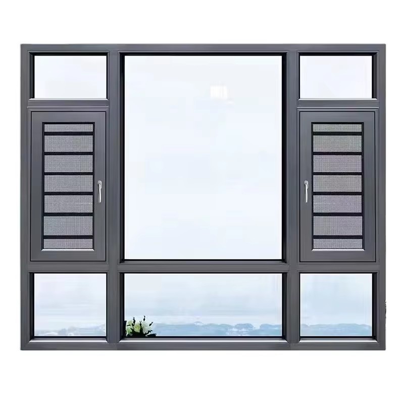 Modern Design Aluminum Alloy Double Glazed Thermal Break Swing Casement Windows with Soundproof Function for Bedroom Use