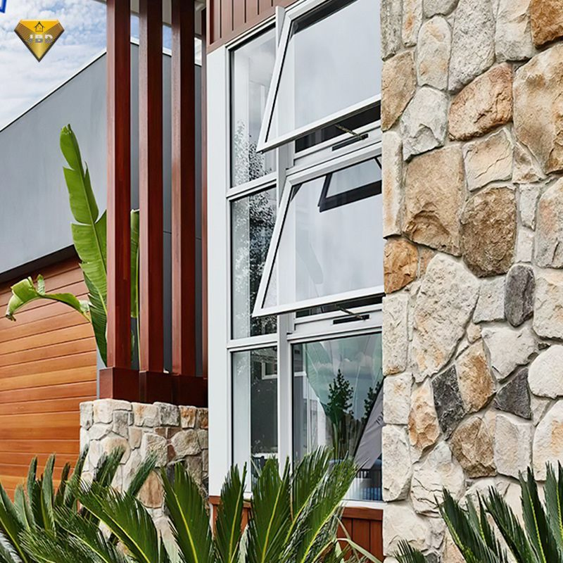 Modern Double Glass Awning Window Featuring Triple Glazing Option
