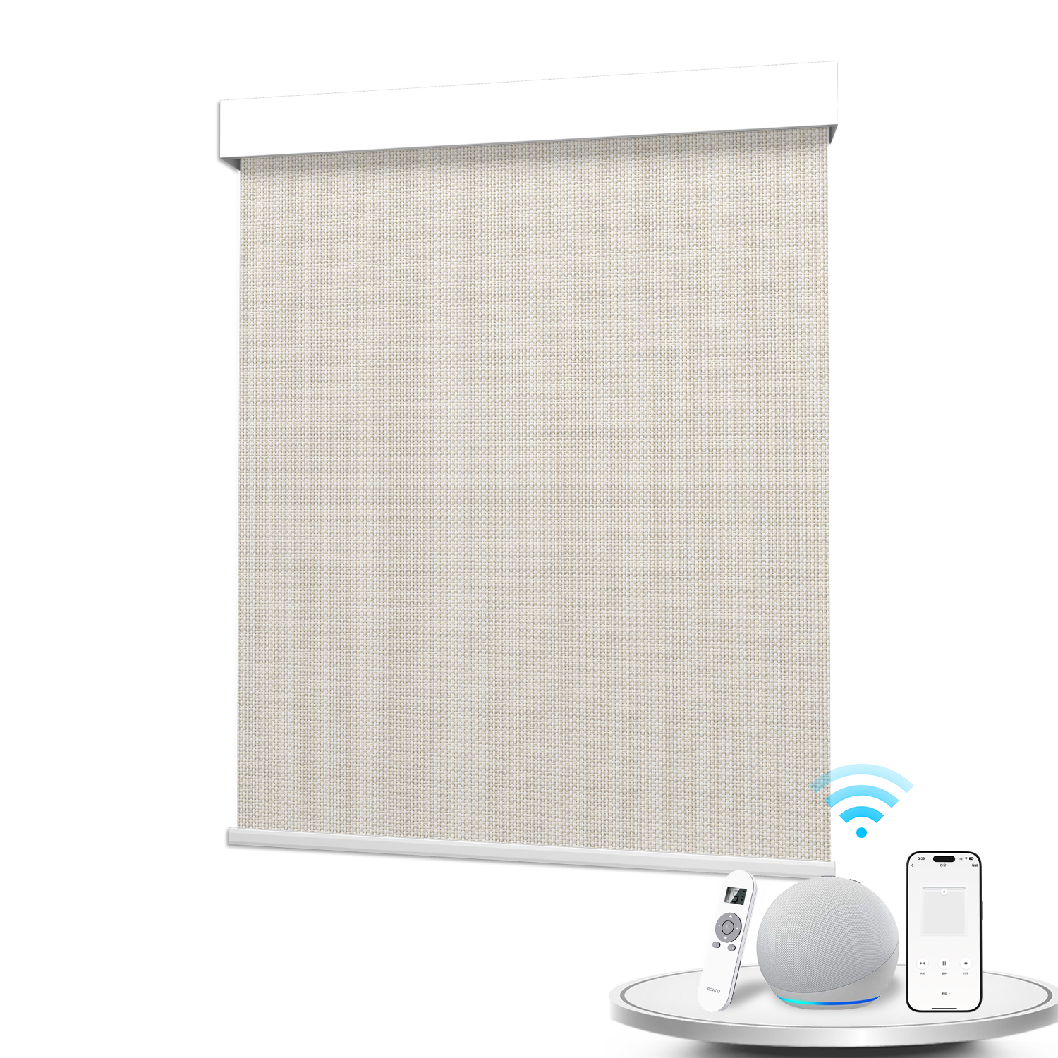 Motorized Built-In Plain Design Vertical Blinds With Smart Control For Window Light Filtering Blackout Shades Stylish Home Decor