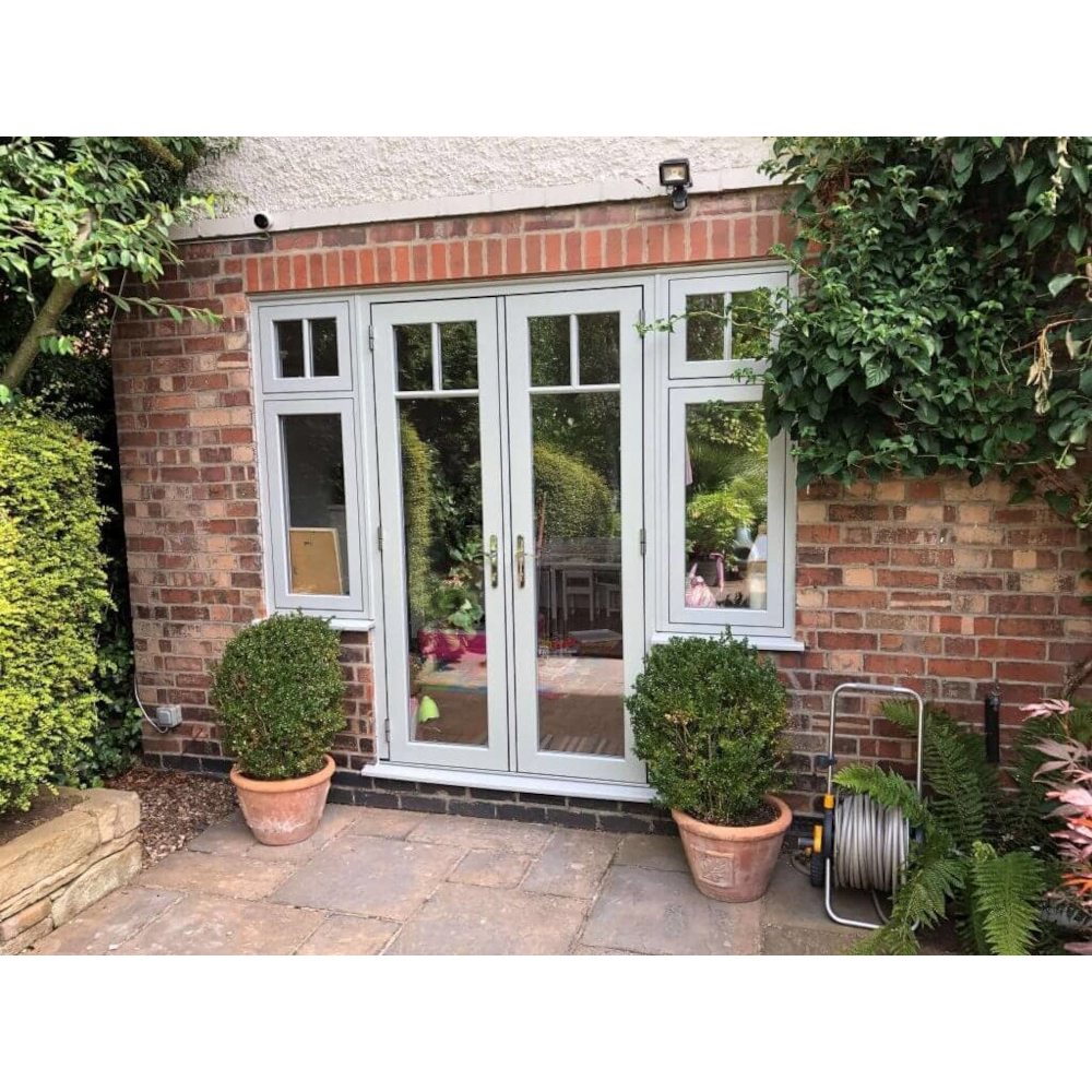 High Quality Hurricane Double UPVC Plastic Vinyl Casement French Modern Design Windows and Doors PVC China