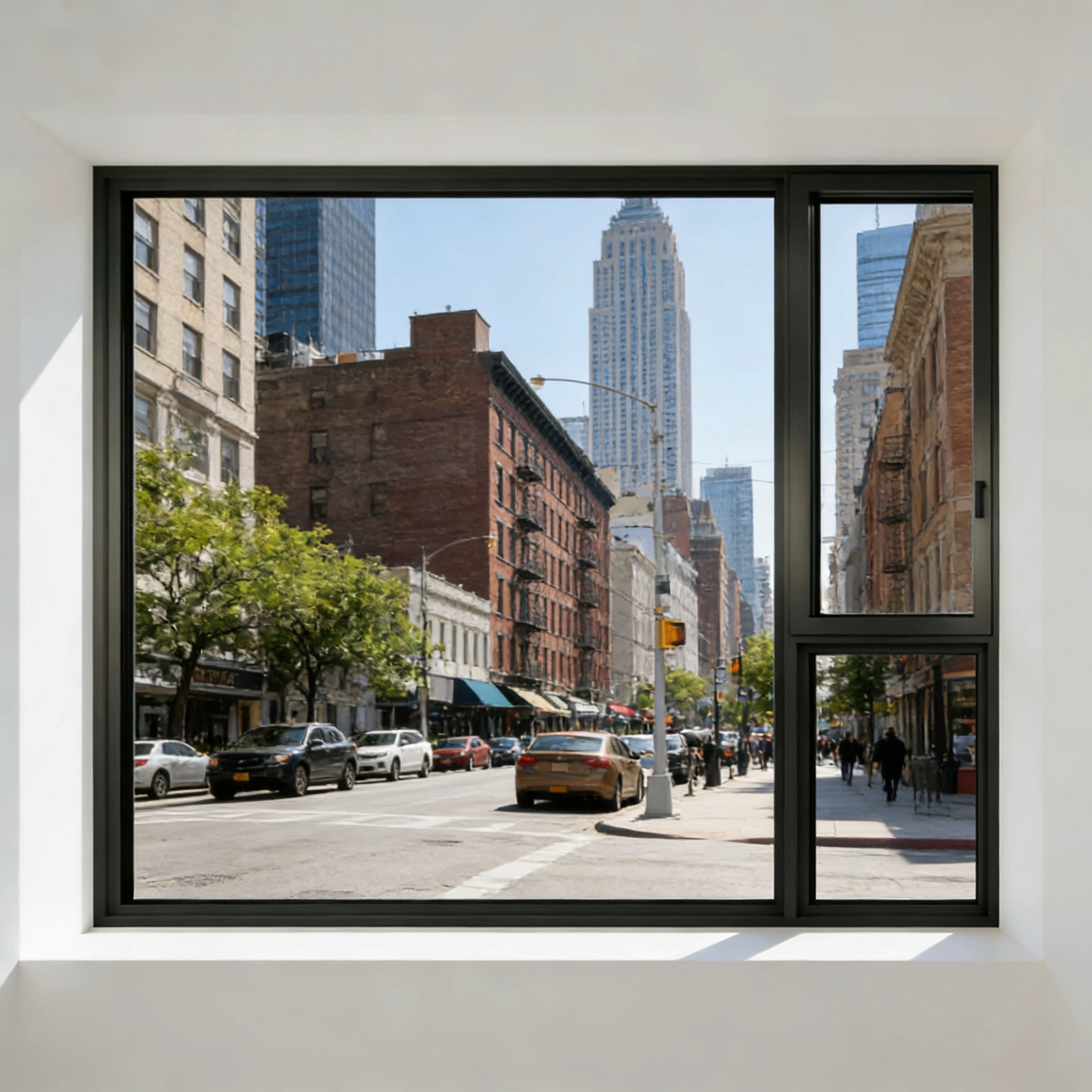DERCHI New Product Slim Frame Triple Soundproof Double Glazed Insulated Aluminium Casement Window Hurricane Proof windows