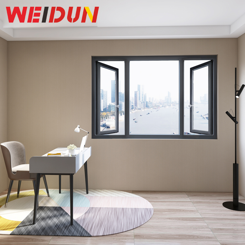 WEI DUN High Quality Aluminum Tilt Turn Window Soundproof with Horizontal Opening Pattern for Commercial Residential Building